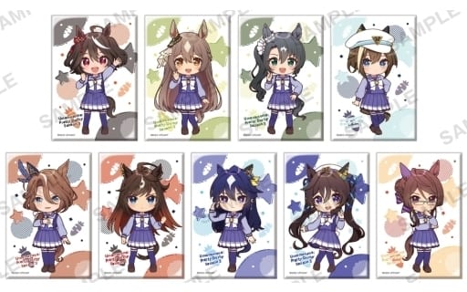 Umamusume Pretty Derby Season 3 Square Can Badge Collection — Full 9-Piece Set (Bushiroad Creative, 53×78mm, Used)