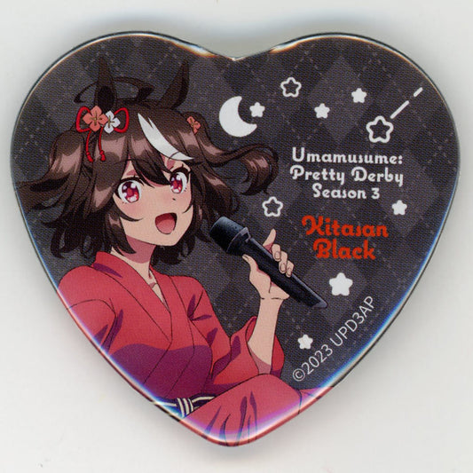 Kitasan Black Heart Can Badge - Umamusume Pretty Derby Season 3 NAMCO Promotion "Relax time" Character Pop Store (Bandai Namco Amusement)