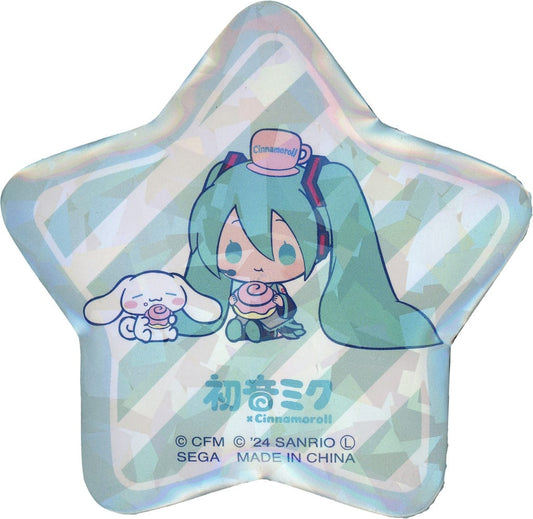 Hatsune Miku × Cinnamoroll Star-Shaped Can Badge (SEGA) - 6cm