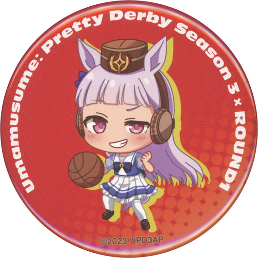 Gold Ship Chibi Trading Can Badge - Umamusume Pretty Derby Season 3 × ROUND1 (55mm) - Armabianca