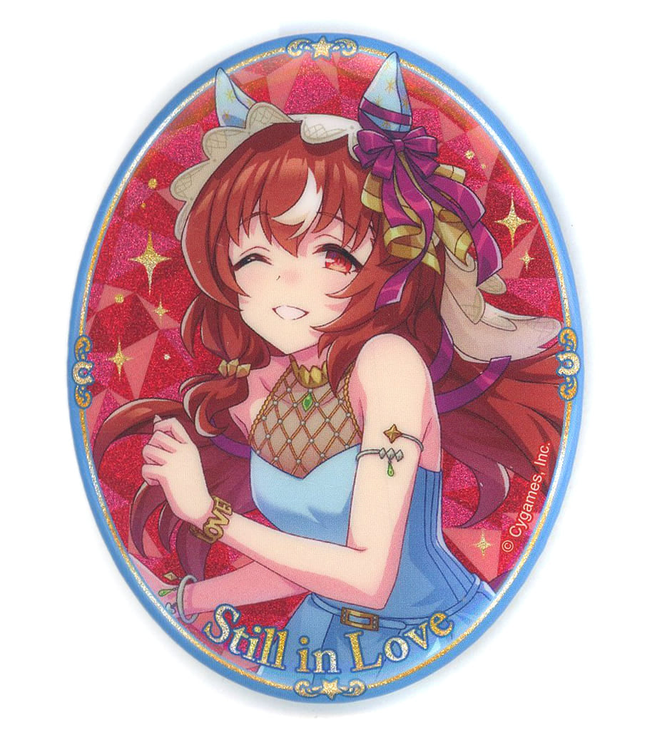 Still in Love (3rd Anniversary Ver.) Official Glitter Can Badge - Umamusume Pretty Derby (Cygames) 48×61mm Pre-owned