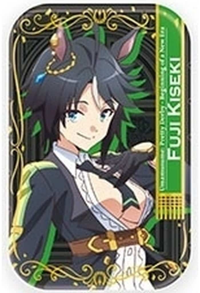Fuji Kiseki Foil Rounded-Square Can Badge (Ensky) - Umamusume Pretty Derby – Beginning of a New Era, ~70×44mm (Pre-owned)