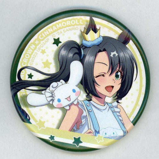 Satono Crown × Cinnamoroll Can Badge 57mm (Umamusume Pretty Derby Season 3 × Sanrio Characters PremiumShop) - Up Fields - Pre-owned
