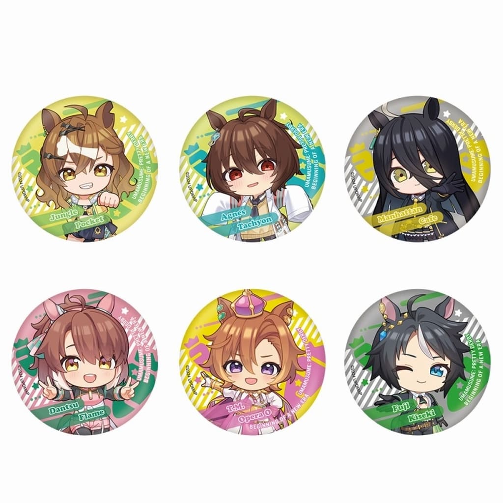 Umamusume Pretty Derby – Beginning of a New Era Deformed Tin Badge Set (6 pcs) — Sega — 5.6 cm