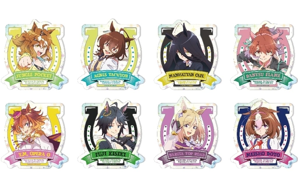 Umamusume Pretty Derby – Beginning of a New Era Acrylic Badge Full 8-Piece Set (Shimizu Sangyo, ~60mm Hologram Acrylic)