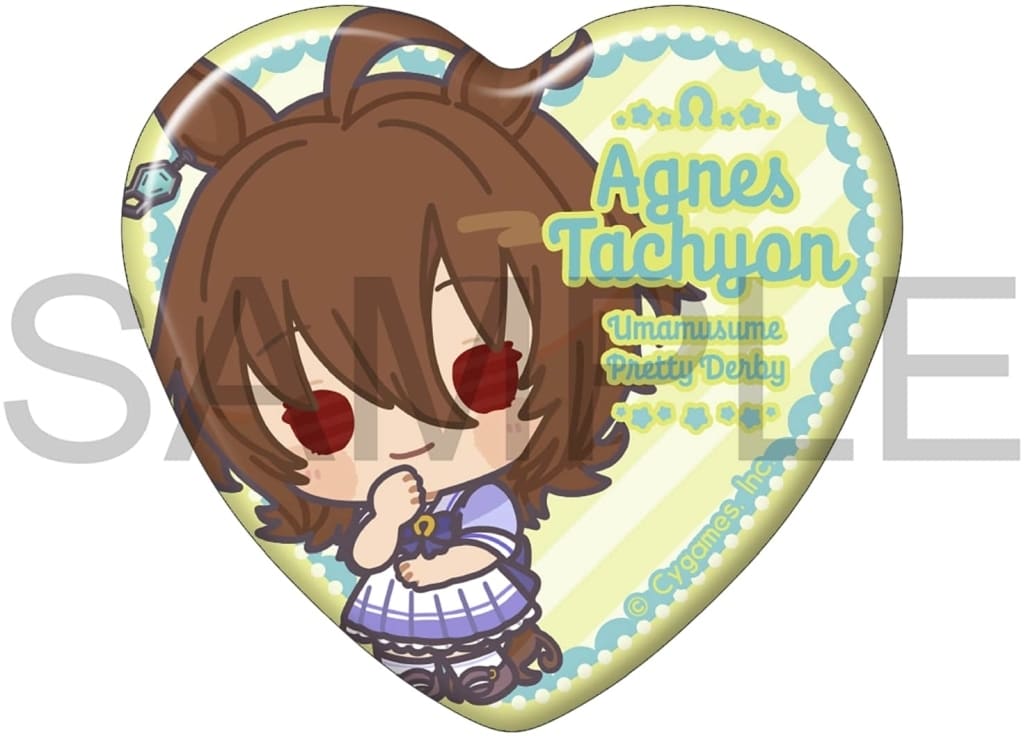 Agnes Tachyon Heart-Shaped Character Badge (Umamusume Pretty Derby Heart Badge Collection Vol.6) - Movic, Used
