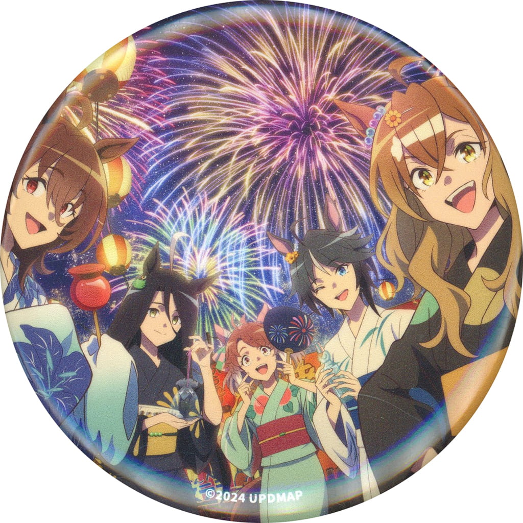 Umamusume Pretty Derby – Beginning of a New Era Random Yukata Matsuri Can Badge (56mm) — Event Exclusive, Pre-owned