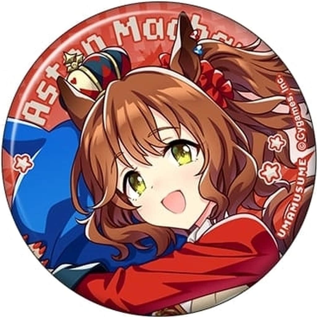 Aston Machan Pin Badge - Movic Character Badge Collection B (Umamusume Pretty Derby) 5.7cm - Used