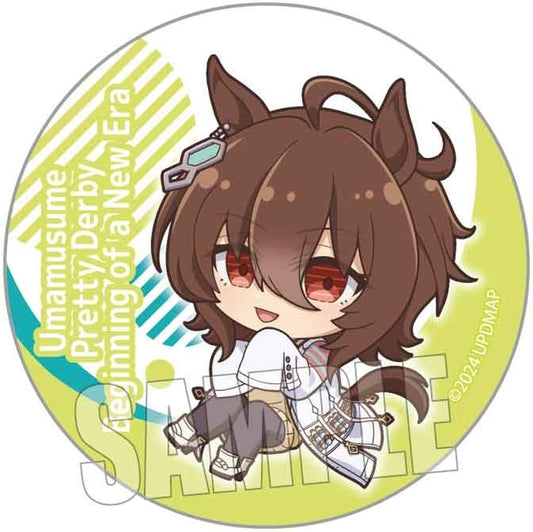 Agnes Tachyon Trading Tin Badge Pukasshu - Umamusume Pretty Derby – Beginning of a New Era (57mm, Bellhouse, Pre-owned)