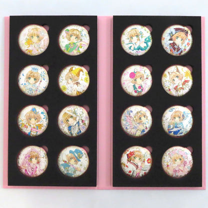 Cardcaptor Sakura CLAMP Exhibition 16-Can Badge Set with Case (Approx. 5.7 cm) - Movic - Pre-owned