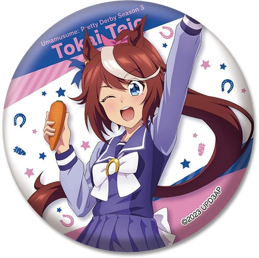 Tokai Teio Illustrated Tin Badge 75mm - Penguin Parade - Umamusume Pretty Derby Season 3 Official Merchandise