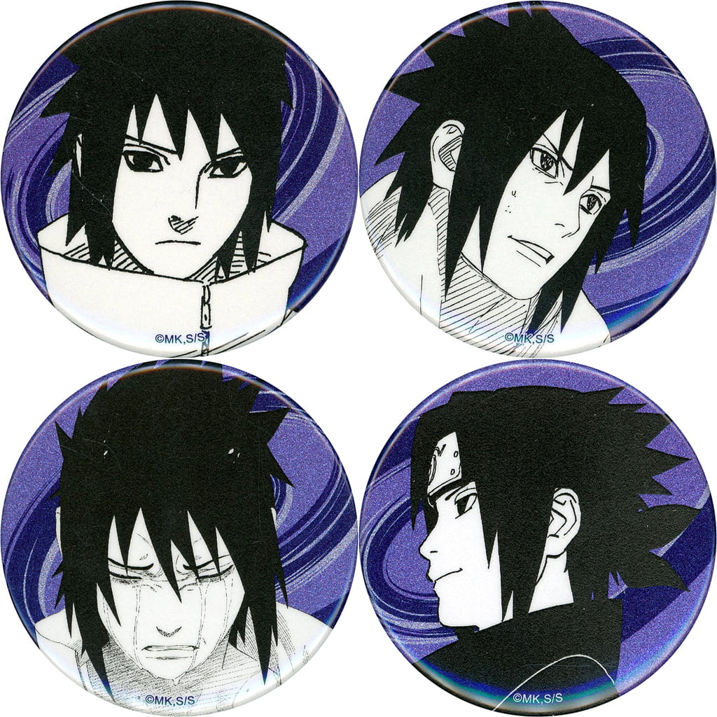 Sasuke Uchiha Can Badge 4-Piece Set EMOTIONS - Naruto