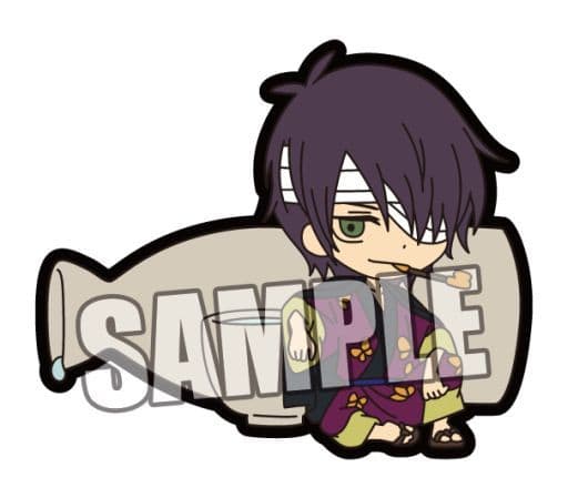 Shinsuke Takasugi Rubber Pin from Gintama - Broccoli Official Merchandise, Approx. 80 x 60 mm