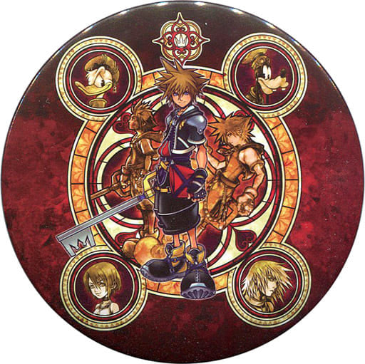 Sora Red Background Collection Can Badge - Kingdom Hearts