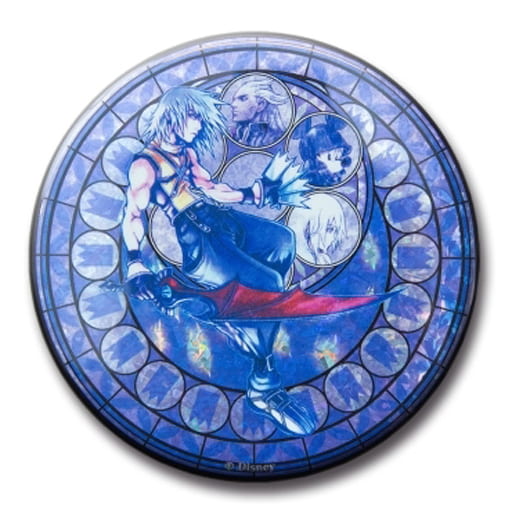 Riku Kingdom Hearts Stained Glass Holographic Can Badge