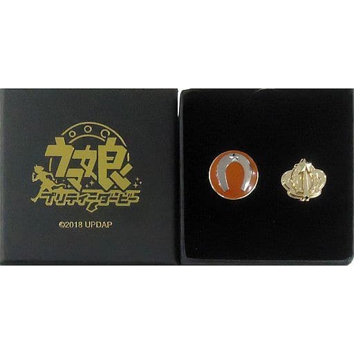 Trainer's Proof Pin Badge 2-Piece Set - Umamusume Pretty Derby 2nd EVENT "Sound Fanfare!" - Foil Case - Pre-owned (Box/Case Damage)