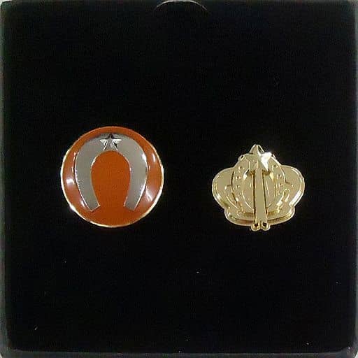 Trainer's Proof Pin Badge 2-Piece Set - Umamusume Pretty Derby 2nd EVENT "Sound Fanfare!" - Foil Case - Pre-owned (Box/Case Damage)