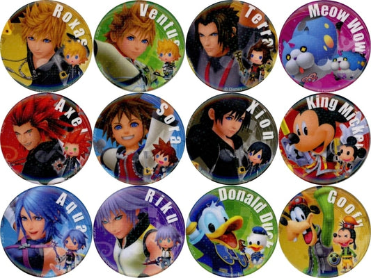 Kingdom Hearts Melody of Memory Hologram Badge Collection B 12-Piece Set