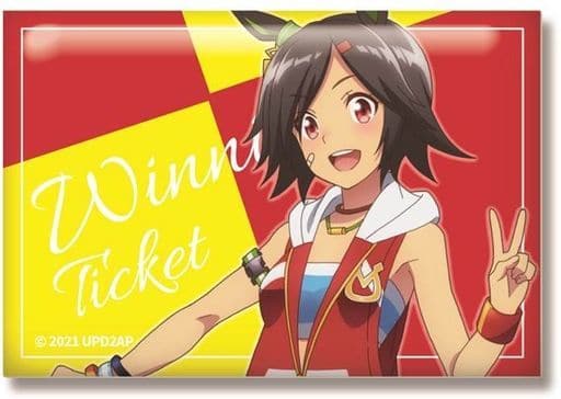 Winning Ticket Square Can Badge - Umamusume Pretty Derby (Season 2) - Zext Works - 53×78mm Pre-owned