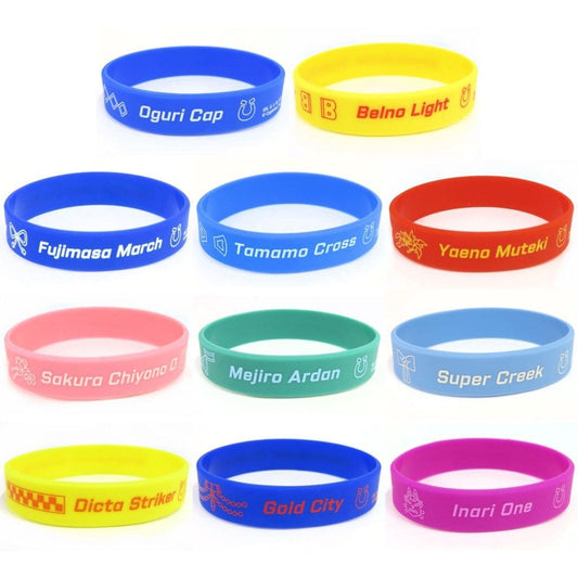 Umamusume: Cinderella Gray Silicone Band Collection — Full 11-Piece Set (Movic, Inner Circumference 22cm) — Used