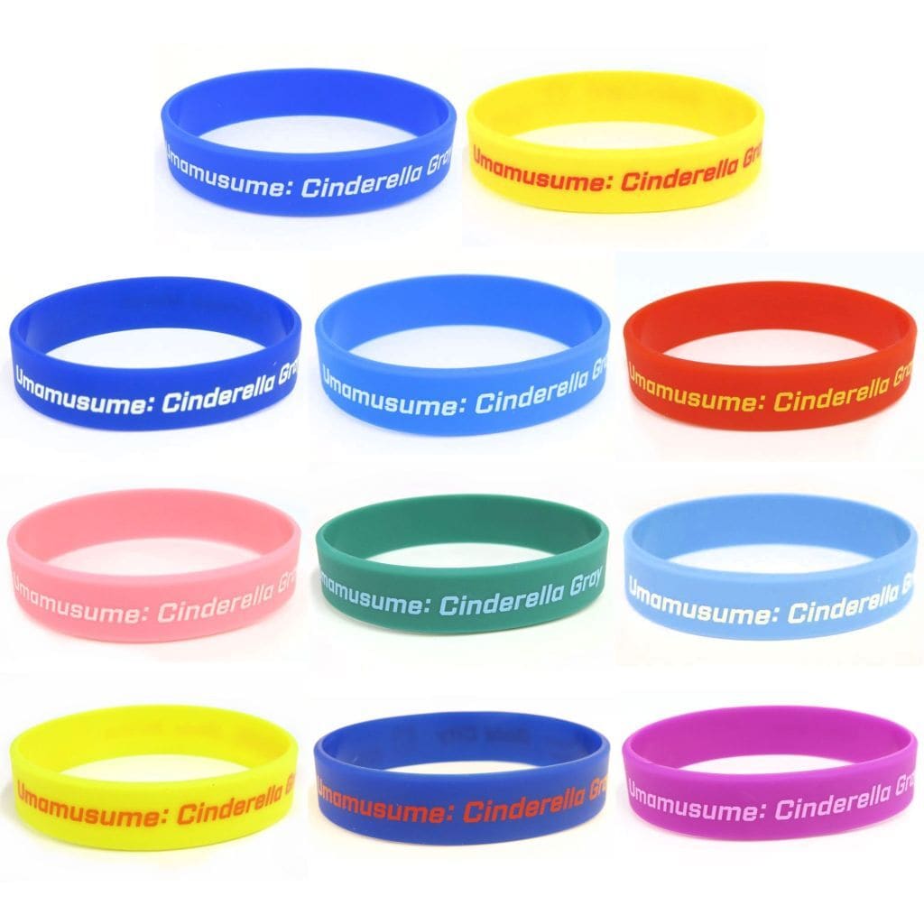 Umamusume: Cinderella Gray Silicone Band Collection — Full 11-Piece Set (Movic, Inner Circumference 22cm) — Used