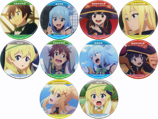 KonoSuba 3 Scene Hologram Can Badge Set of 10