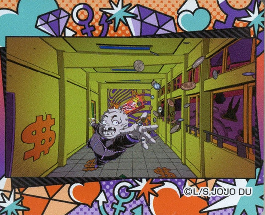 Shigekiyo Yangu Acrylic Photo Badge - JoJo's Bizarre Adventure: Diamond Is Unbreakable (ED ver.) Medicos Entertainment, Approx. 49 mm, Pre-owned