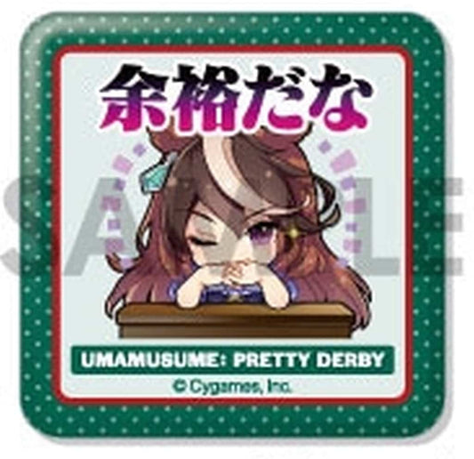 Symboli Rudolf Square Acrylic Can Badge Vol.1 - Umamusume Pretty Derby - 58mm - Sol International (Pre-owned)