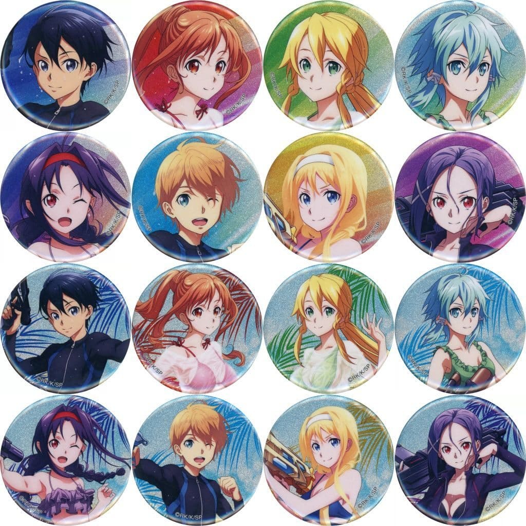 Sword Art Online POP UP SHOP vol.II Trading Glitter Can Badge Set of 16
