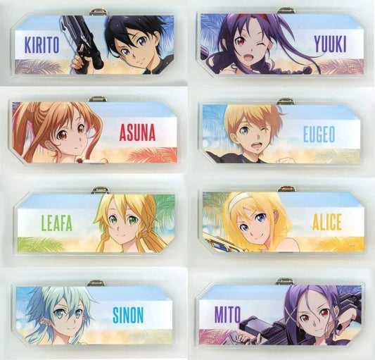 Sword Art Online Water Gun Battle Acrylic Nameplate Set of 8