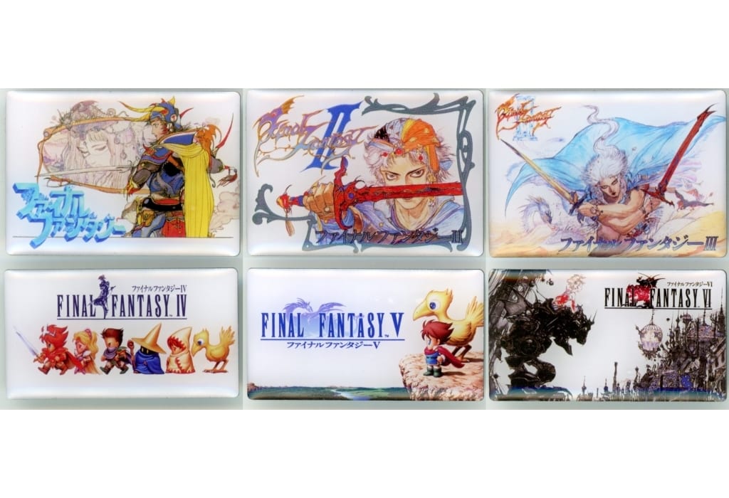 Final Fantasy Pixel Remaster Metal Pin Badge Collection Complete Set of 6