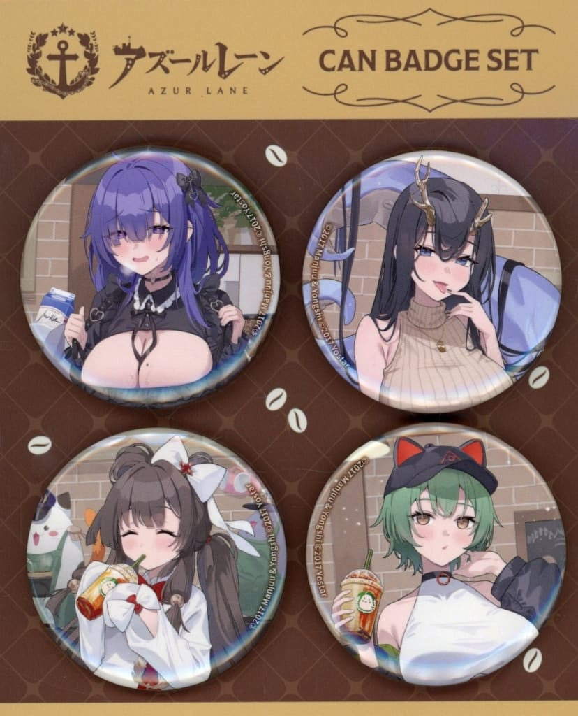 Azur Lane Group (Café) Can Badge Set