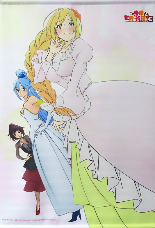 KonoSuba 3 B2 Double Suede Tapestry Sofmap/Animega Bonus