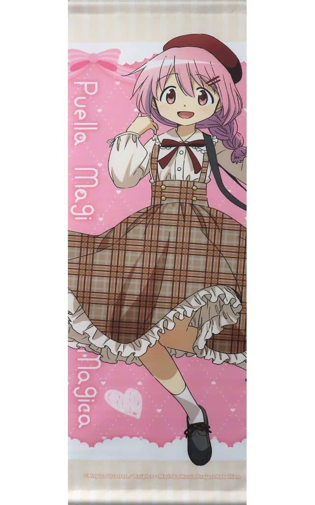 Madoka Kaname Slim Tapestry - Puella Magi Madoka Magica Movie Rebellion Girly Fashion ver. B2 Half (Approx. 258 x 728 mm) Bell House Pre-owned