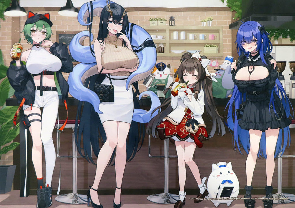 Azur Lane Café Group B2 Tapestry