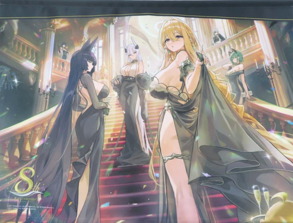 Azur Lane 8th Anniversary B2 Tapestry "Celebrating 8 Years" by Yostar, Pre-owned