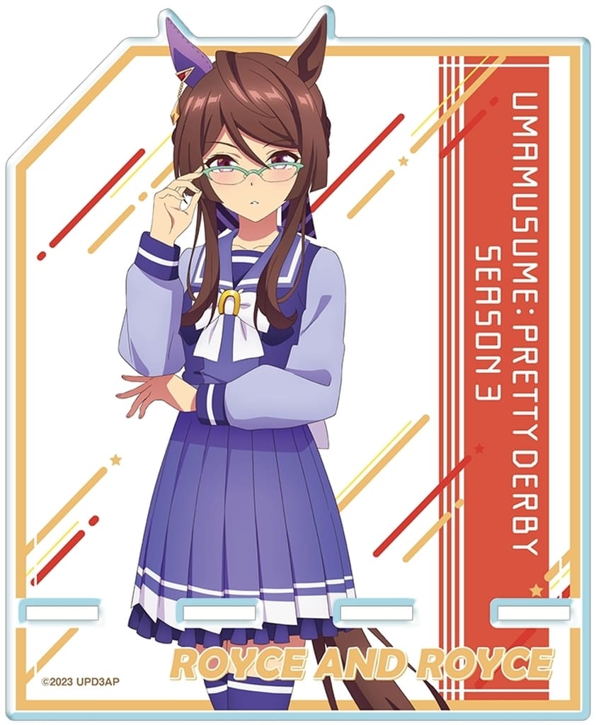 Royce and Royce Acrylic Smartphone Stand - Umamusume Pretty Derby Season 3 - Design 09 (Uniform Ver.) - License Agent - H150×W120×3mm (Used)