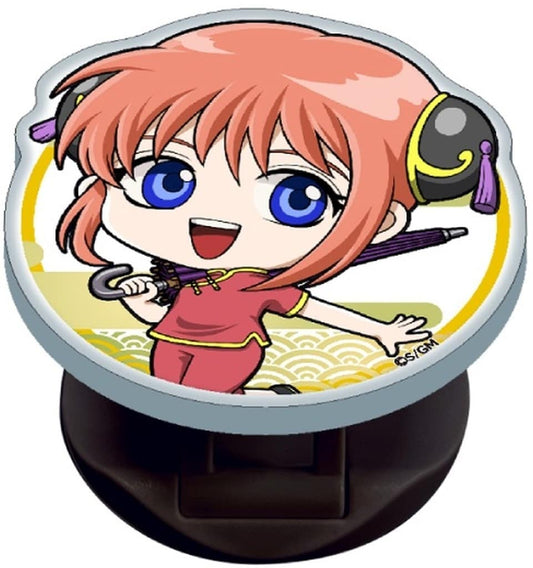 Kagura Acrylic Smartphone Grip - Gintama Movie "Shin Gekijoban Gintama - Yoshiwara Daienjou" - Approx. 46 x 54 mm - Pre-owned