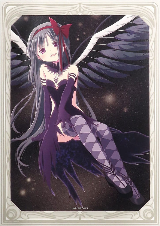 Devil Homura Portrait - Puella Magi Madoka Magica Movie Rebellion Aniplex Online Kuji C Prize B5 Paper Portrait