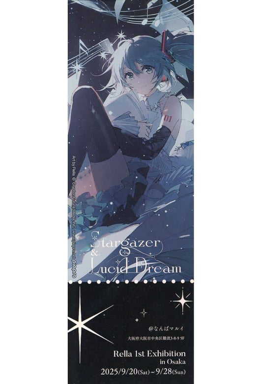 Hatsune Miku Holographic Replica Ticket - Rella Solo Exhibition "Stargazer & Lucid Dream" Osaka Venue Visitor Bonus (Approx. 21×7 cm, Pre-owned)