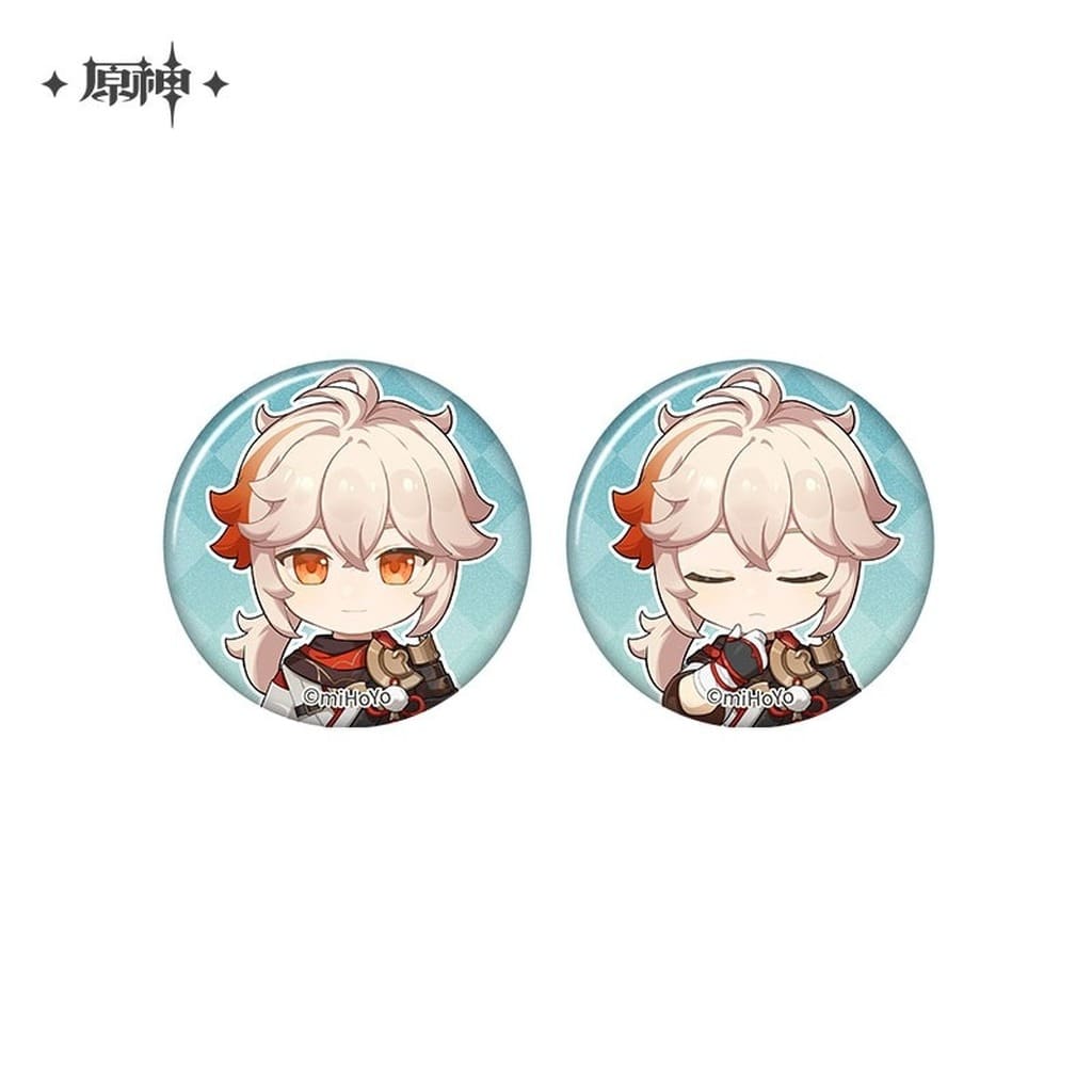 Genshin Impact Kaedehara Kazuha Chibi Badge Set, 2-Piece