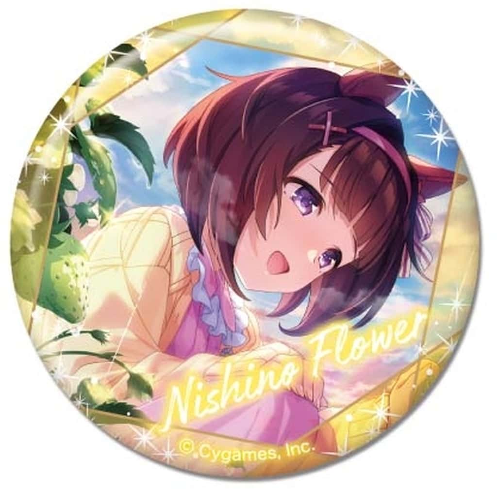 Nishino Flower CAN Badge - Umamusume Pretty Derby Vol.6 A BOX - Hasepro / Bandai - 56mm Pre-owned
