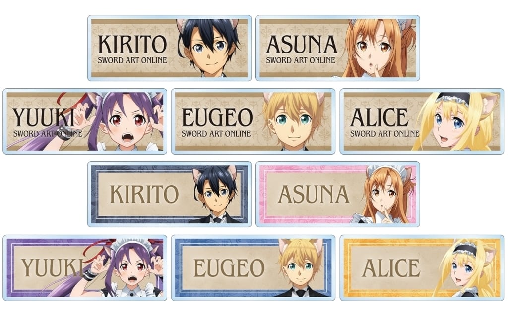 Sword Art Online Cat-Eared Butler/Maid Acrylic Name Plate Set of 10