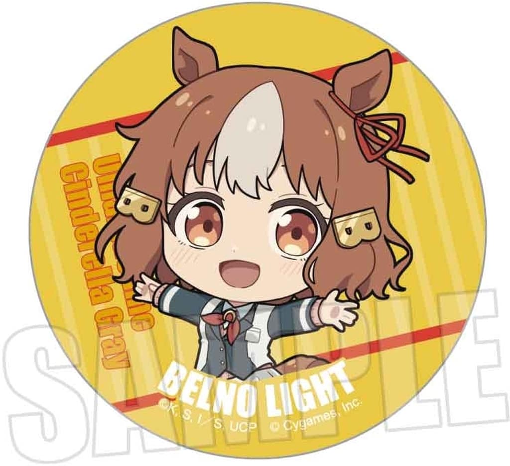 Belno Light Trading Can Badge 'Pukasshu' - Umamusume: Cinderella Gray Tinplate 57mm by BelHouse (Pre-owned)