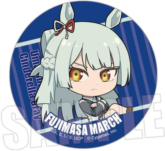 Fujimasa March Trading Tin Badge Pukasshu - Umamusume: Cinderella Gray (57mm, Bellhouse, Pre-owned)