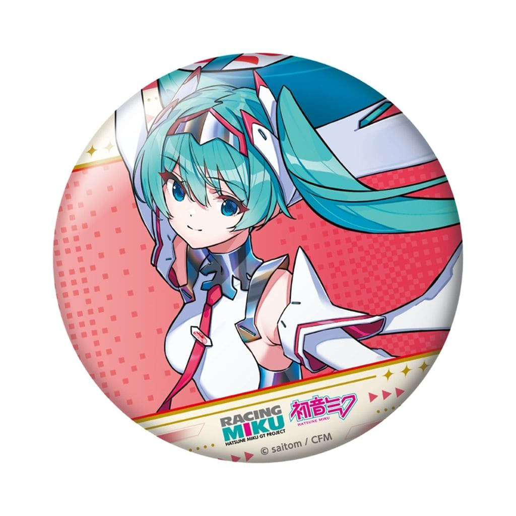 Racing Miku SPA 2025 Support Ver. Large Glitter Can Badge - Hatsune Miku GT Project (Caravan) 75mm - Pre-owned