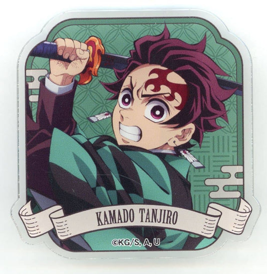 Tanjiro Kamado Acrylic Badge - Demon Slayer: Kimetsu no Yaiba A Box (Movic, Approx. 6 x 6 cm) - Pre-owned