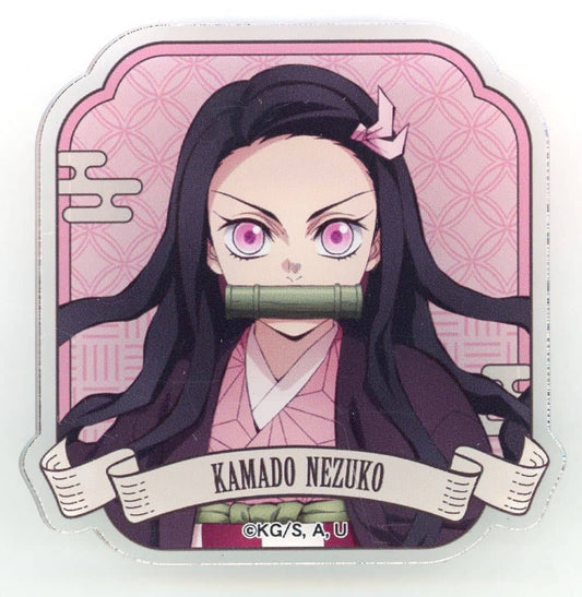 Nezuko Kamado Acrylic Badge (A) - Demon Slayer: Kimetsu no Yaiba Acrylic Badge Collection A BOX - Approx. 6 x 6 cm - Pre-owned