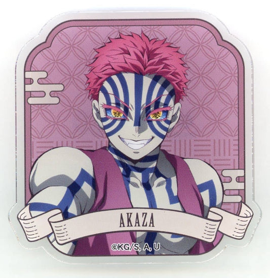 Akaza Acrylic Badge - Demon Slayer: Kimetsu no Yaiba Acrylic Badge Collection A BOX - Movic - Approx. 6 x 6 cm