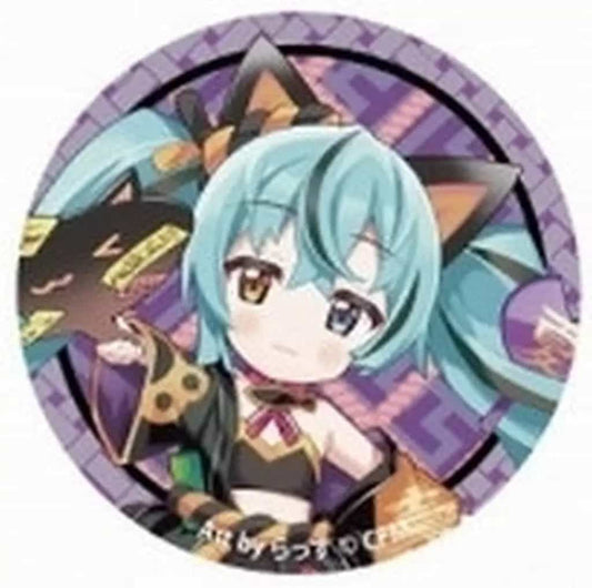 Hatsune Miku (Black Cat Hologram) Trading Can Badge - KADOKAWA 75mm (Pre-owned)
